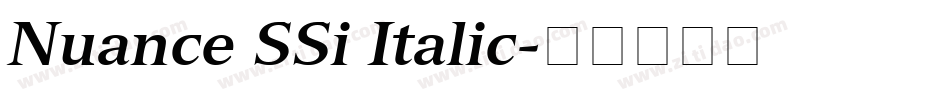 Nuance SSi Italic字体转换